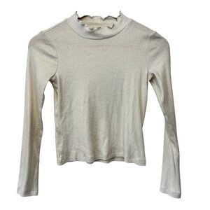 Crewcuts Gold Metallic Long Sleeve Top Size 10-11